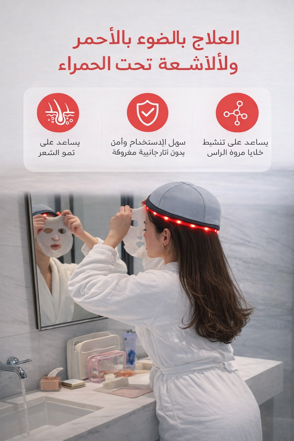 Revella Red light & Near Infrared Therapy Cap for Hair Growth 660nm 830nm