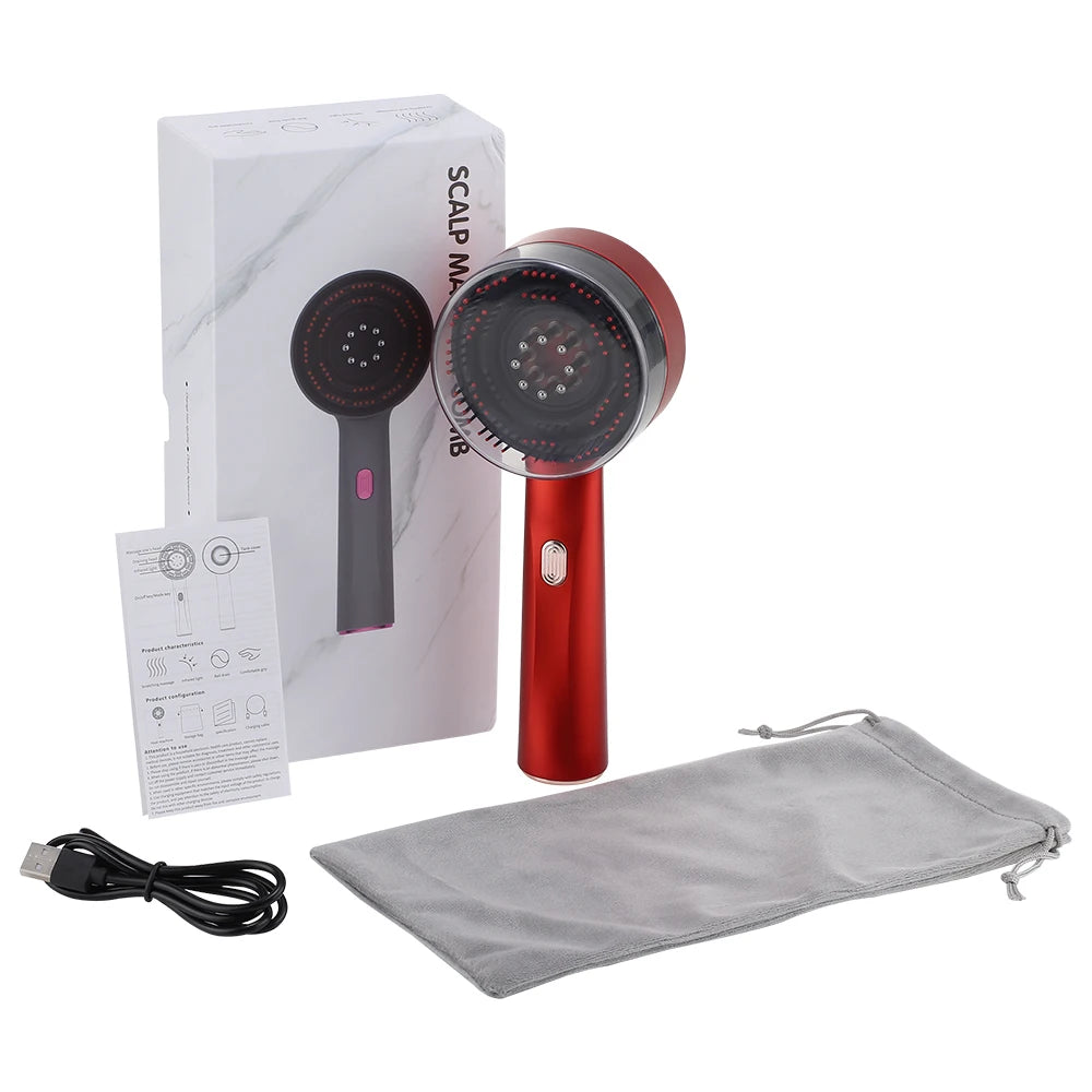 Revella Electric Comb | Red Light Therapy | Hair Growth Massage Scalp Brush | Liquid Oil Applicator
