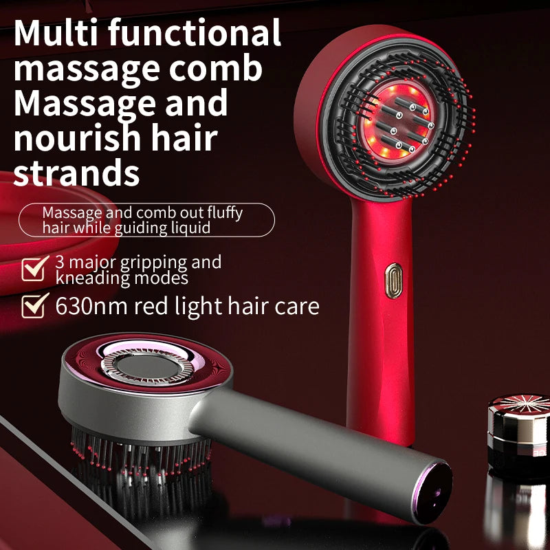 Revella Electric Comb | Red Light Therapy | Hair Growth Massage Scalp Brush | Liquid Oil Applicator